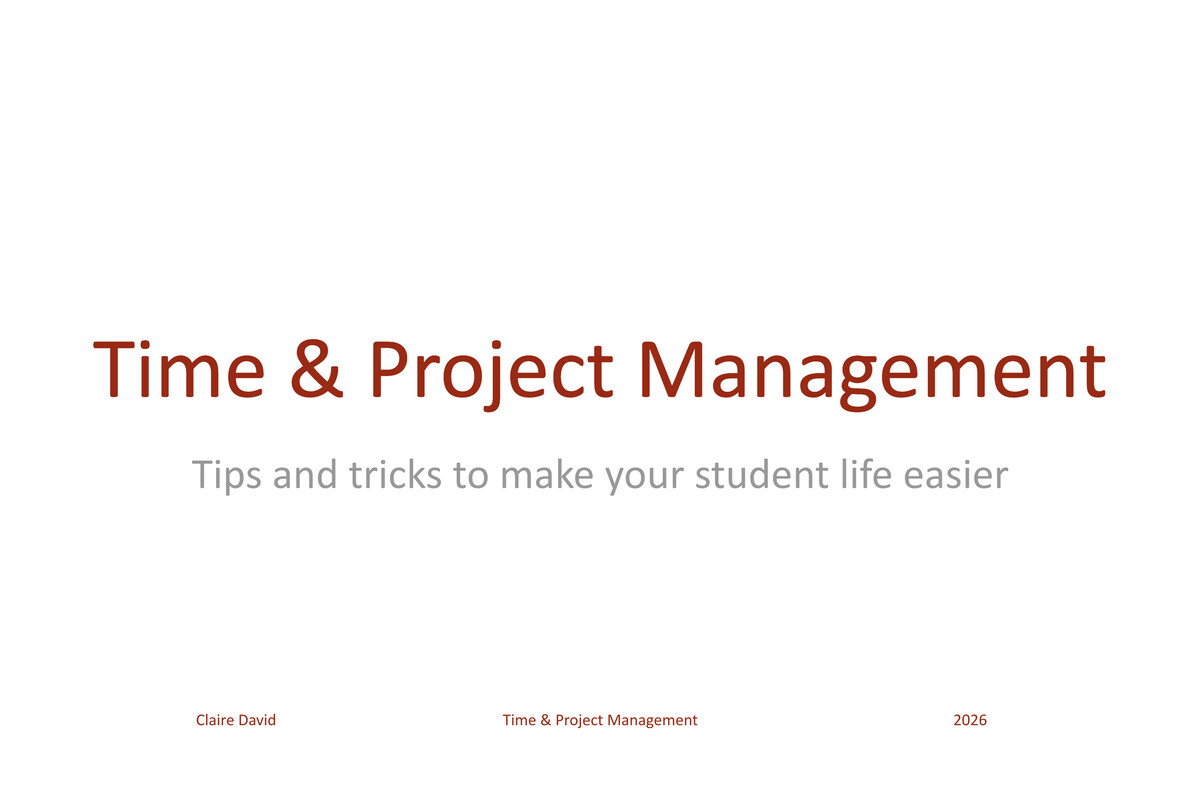 Time & Project Management
